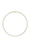 Fiametta 14k Yellow Gold Emerald Bezel Tennis Necklace