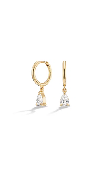 Fiametta 14k Yellow Gold Pear Huggies