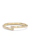 Fiametta 14k Yellow Gold Spiral Of Strength Bangle