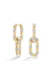 Fiametta 14k Yellow Gold Spiral Of Strength Double Link Earrings