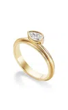 Fiametta Pear Lovers 14k Yellow Gold Diamond Ring