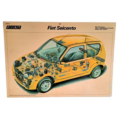 Pre-owned Fiat Seicento Industrial Plate In Sand