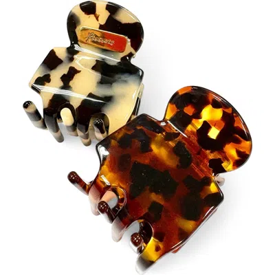 Ficcare Assorted 2-pack Rita Claw Clips In Brown