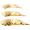 Ficcare Maximas Ice Hammered Hair Clip In Gold Hammered