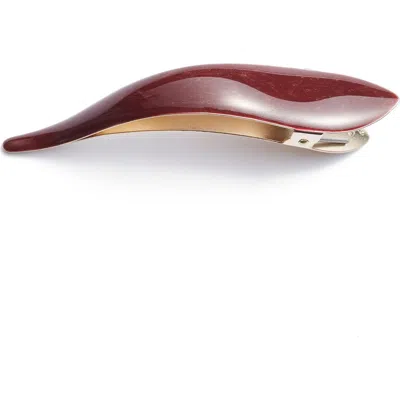 Ficcare Maximas Silky Hair Clip In Pearlized Burgundy/ Gold