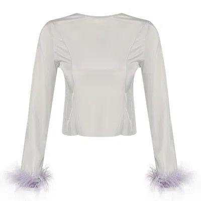 Fickle Hearts Women's Atomic Swan Silver Top