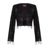 Fickle Hearts Women's Mazie Black Sequin Jacket In Black