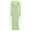 Fickle Hearts Women's Green Nellie Long Beach Dress In Lime In Green