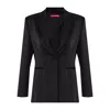 Fickle Hearts Women's Logan Black Satin Blazer In Black