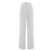 Fickle Hearts Women's Logan Ecru White Satin Palazzo Pants In White