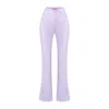 Fickle Hearts Women's Pink / Purple Lilac Dahlia Vegan Leather Pants In Pink/purple