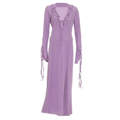 Fickle Hearts Women's Pink / Purple Nellie Long Beach Dress In Lavander In Pink/purple