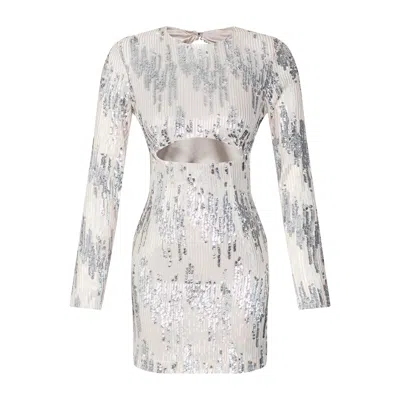 Fickle Hearts Women's Silver Nova Sequined Dress