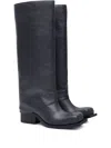Fidan Novruzova Black Havva Chunky Heel Trouser Boots In Black
