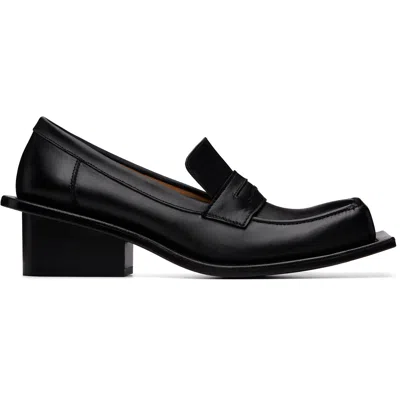 Fidan Novruzova Black Barry Chunky Heel Loafers
