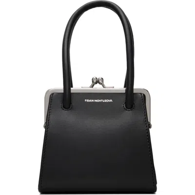Fidan Novruzova Black Boa Four Clasp Bag