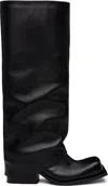 Fidan Novruzova Black Havva Chunky Heel Tall Boots