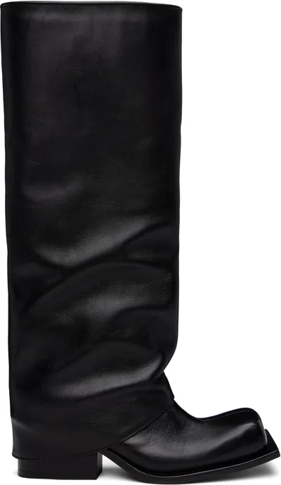Fidan Novruzova Black Havva Chunky Heel Tall Boots