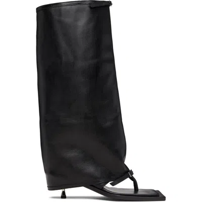 Fidan Novruzova Black Kaia Stiletto Tall Heeled Sandals