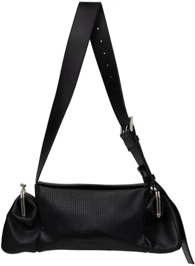Fidan Novruzova Black Lala Perforated Leather Bag
