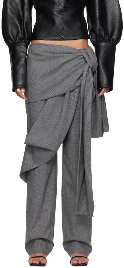Fidan Novruzova Gray Bianka Trousers In Soft Grey