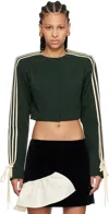Fidan Novruzova Green Giada Jacket In Forest Green/off-whi