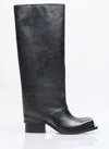 Fidan Novruzova Black Havva Chunky Heel Trouser Boots In Black