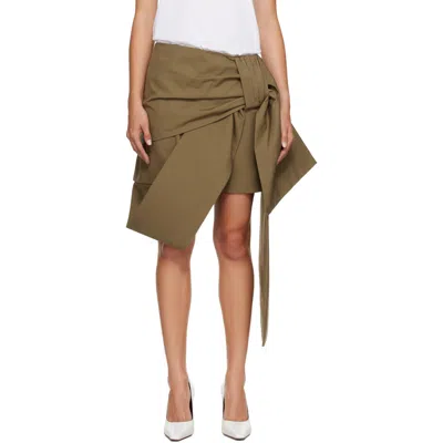 Fidan Novruzova Khaki Veera Miniskirt In Brown