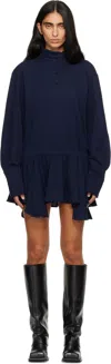 Fidan Novruzova Navy Leni Polo Minidress In Blue