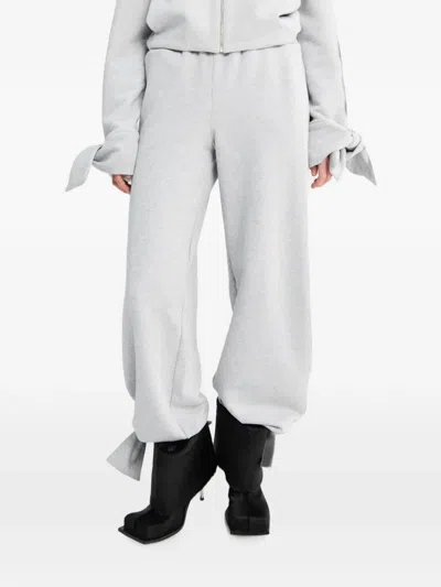 Fidan Novruzova Tie-detail Track Pants In Gray