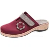 Fidelio Women's Adriane Clog In Bordo In Multi