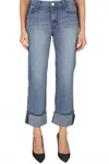 Fidelity Cali Cuff Jeans In Acme Blue In Blue