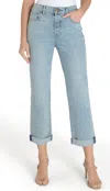 Fidelity Cali With Crystals Jean In Vintage Blue In Blue