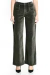 Fidelity Defazio Wide Leg Jeans In Deep Sage In Multi