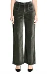 Fidelity Defazio Wide Leg Jeans In Deep Sage In Black