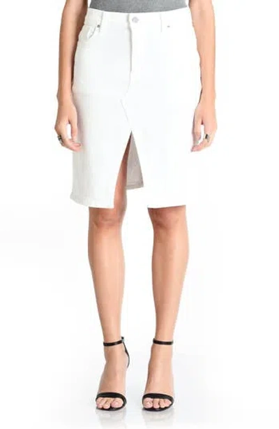 Fidelity Denim A-line Denim Skirt In Regal White