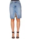 Fidelity Denim Geffen Blue Skirt In Blue
