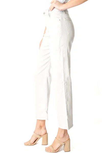 Fidelity Denim Hyacinth Wide Crop In White