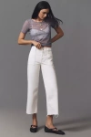 Fidelity Denim Joni Utility High-rise Crop Wide-leg Jeans In White
