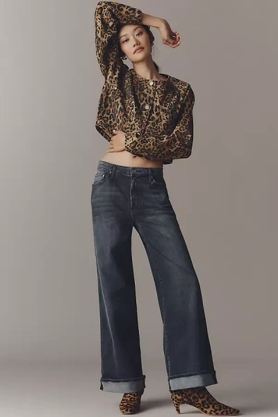 Fidelity Denim Ziggy High-rise Wide-leg Jeans In Black
