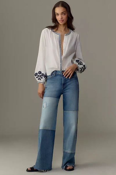 Fidelity Denim Ziggy High-rise Wide-leg Jeans In Blue