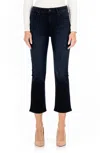 Fidelity Juniper Crop Flare Jeans In Black Bourbon In Blue