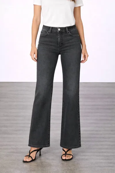 Fidelity Kelli Beverly Jeans In Black In Grey