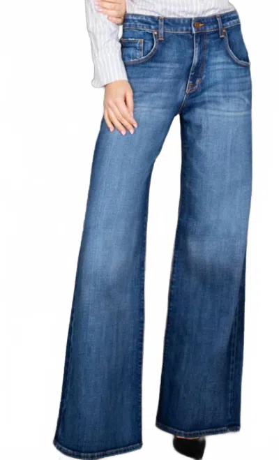Fidelity Ziggy Flared Jeans In Fever In Blue
