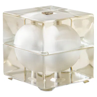 Pre-owned Fidenza Vetraria 20th Century, Alessandro Mendini  Table Lamp Mod. Cubosfera, 60s In Sand