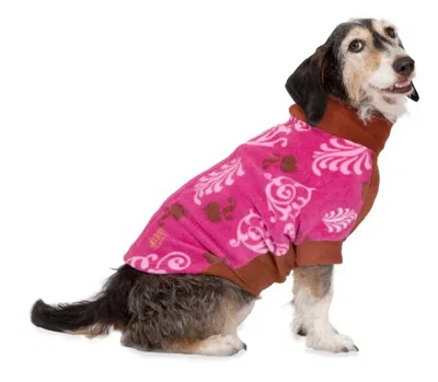 Fido Fleece Fleece Dog Coat In Pink Marvel