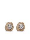 Fie Isolde 14k Yellow Gold Medium Alfa Diamond Earrings In Gold