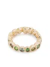 Fie Isolde 14k Yellow Gold Alpha Sapphire And Tsavorite Ring In Gold