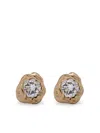 Fie Isolde 14k Yellow Gold Medium Alfa Diamond Earrings In Gold