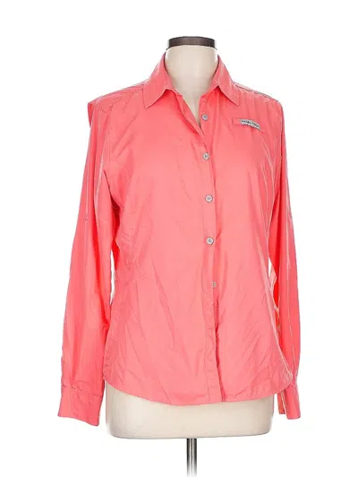 Pre-owned Field & Stream Long Sleeve Blouse In Pink